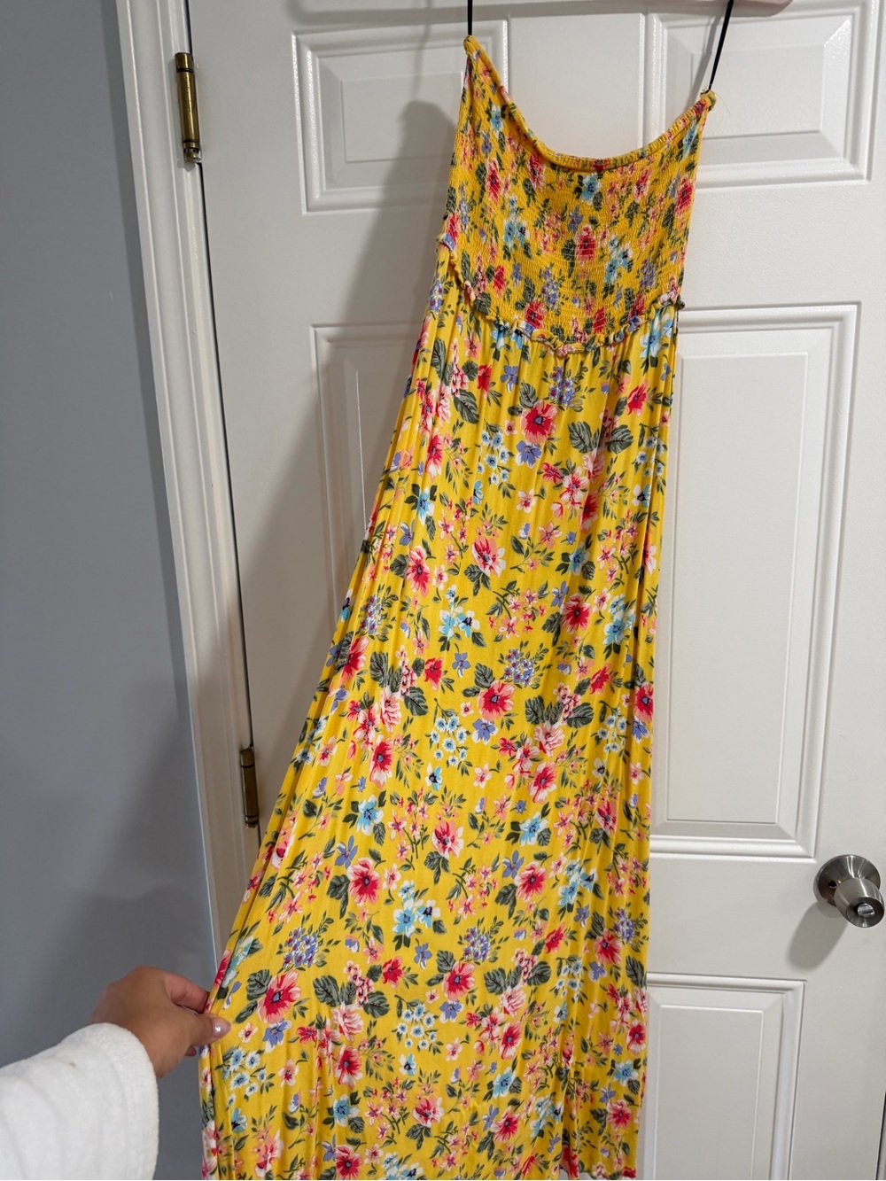 Forever 21 Yellow Floral Maxi Dress
